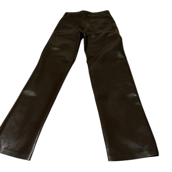 Aritzia Wilfred Dark Brown Faux Leather Pants - Picture 7 of 9